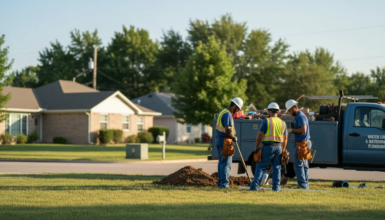 Residential water line and bathroom plumbing service in Paris Crossing, IN